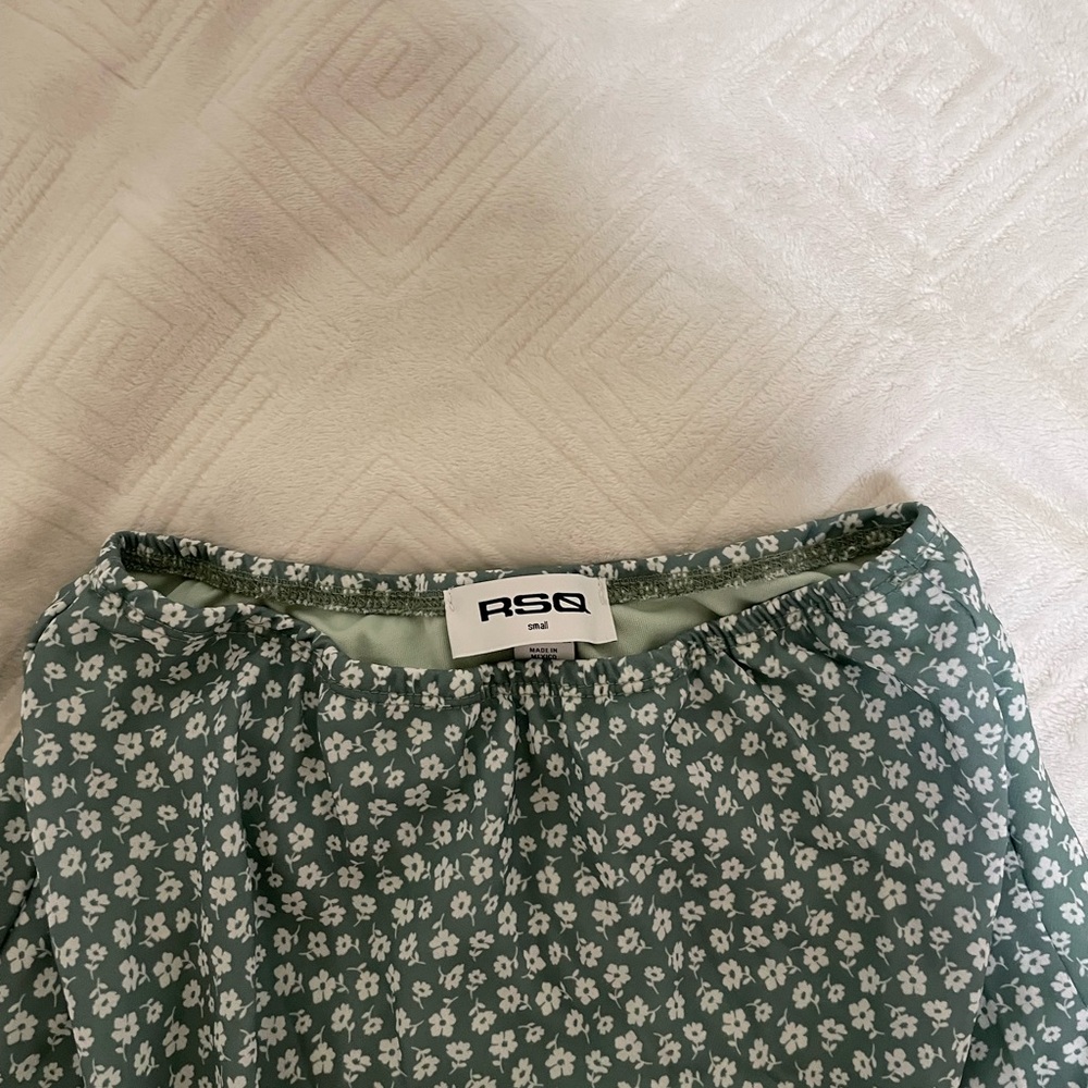 RSQ Green Floral Maxi Skirt Size
